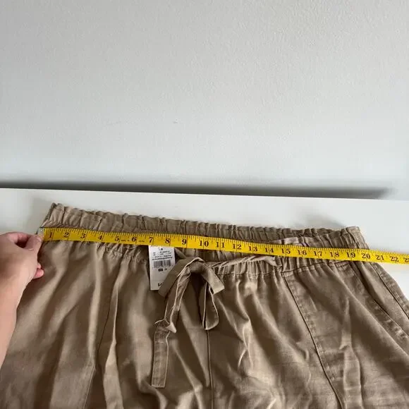 Ashley Stewart Women's Linen Blend Pants Tan Size 20 Pull On Wide Leg NWT 2X - Picture 9 of 11